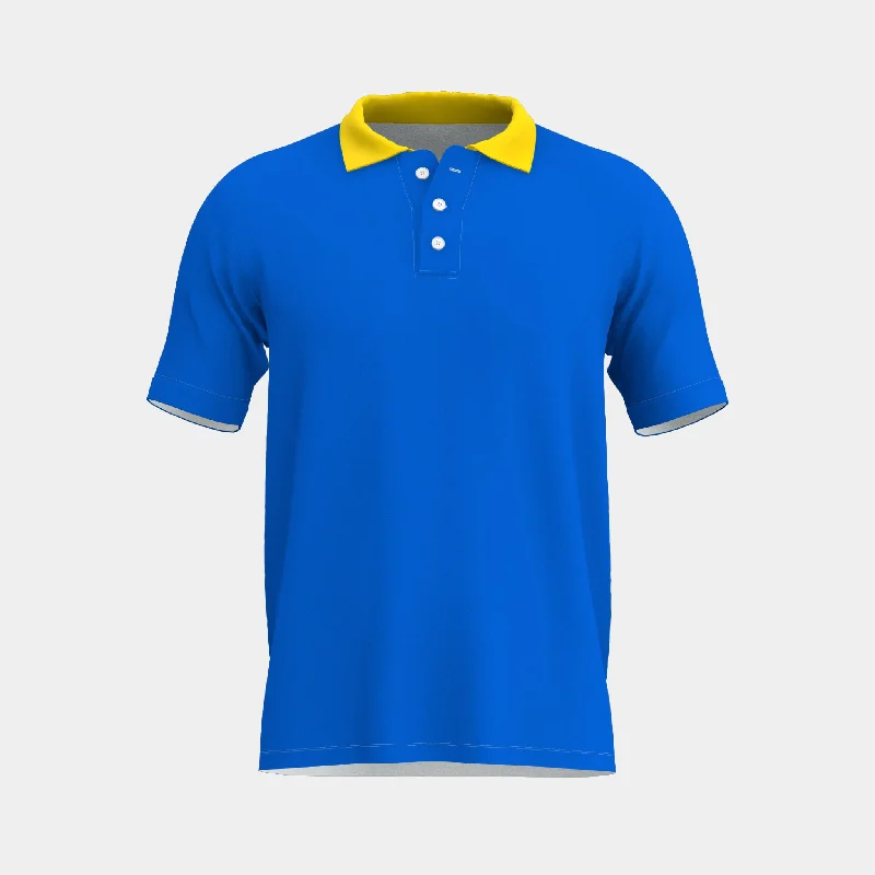 Men's Polo with Knitted Collar and Cuffs