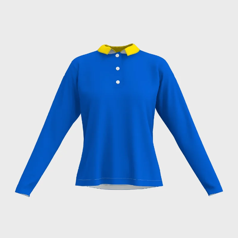 Women's Set In Polo Long Sleeve