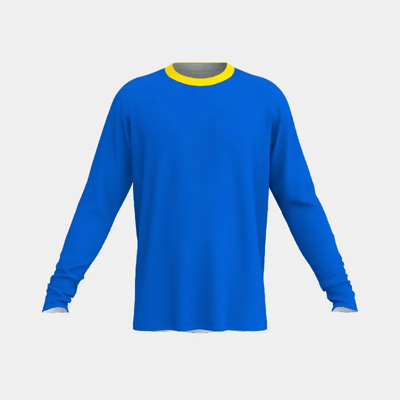 Men's Crew Neck Long Sleeve Shirt with Tail Drop