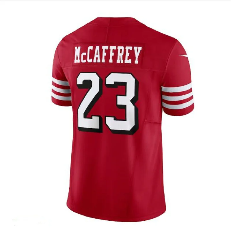 SF. 49ers #23 Christian McCaffrey Alternate Vapor F.U.S.E. Limited Jersey - Scarlet Stitched American Football Jersey