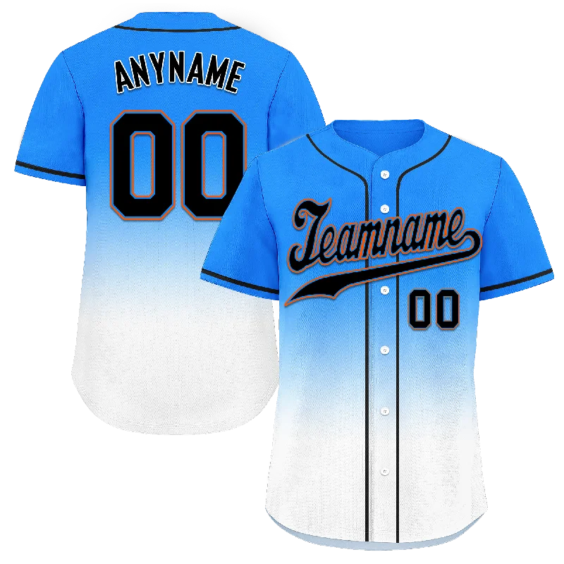 Custom Blue White Fade Fashion Personalized Authentic Baseball Jersey BSBJ01-D0a70ef