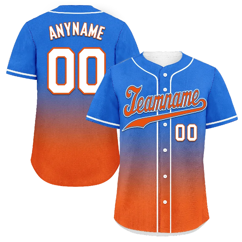 Custom Blue Orange Fade Fashion Personalized Authentic Baseball Jersey BSBJ01-D0a70b7