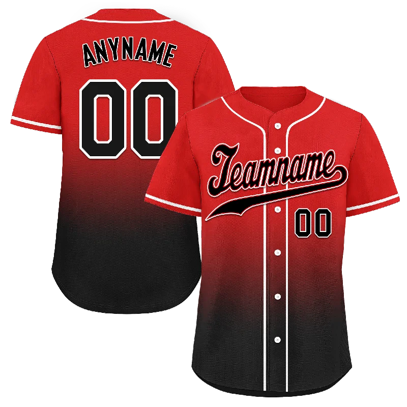 Custom Red Black Fade Fashion Personalized Authentic Baseball Jersey BSBJ01-D0a70ba