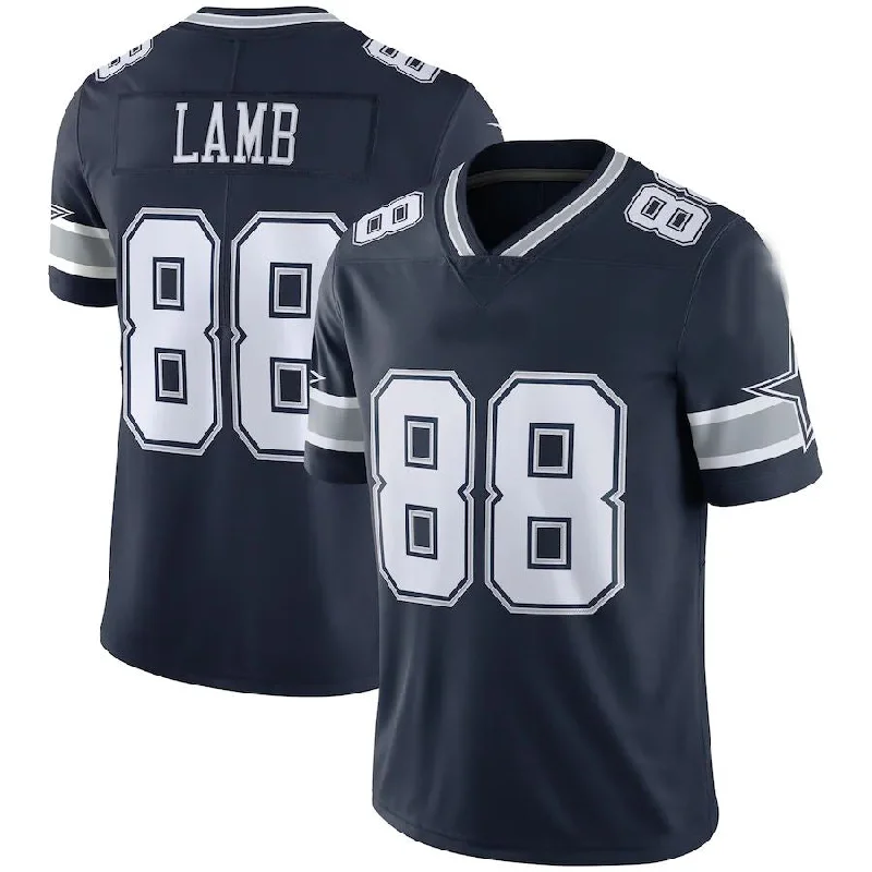 D.Cowboys #88 CeeDee Lamb Navy Vapor Limited Jersey Stitched American Football Jerseys