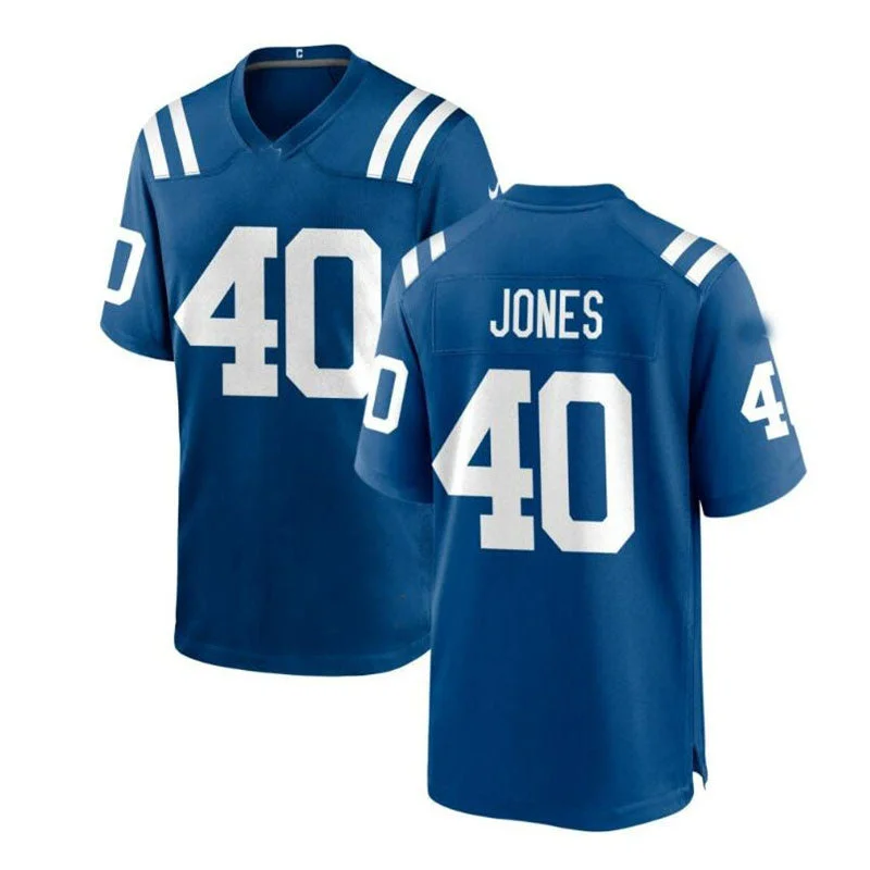 IN. Colts #40 Jaylon Jones Game Jersey - Royal Stitched American Football Jerseys