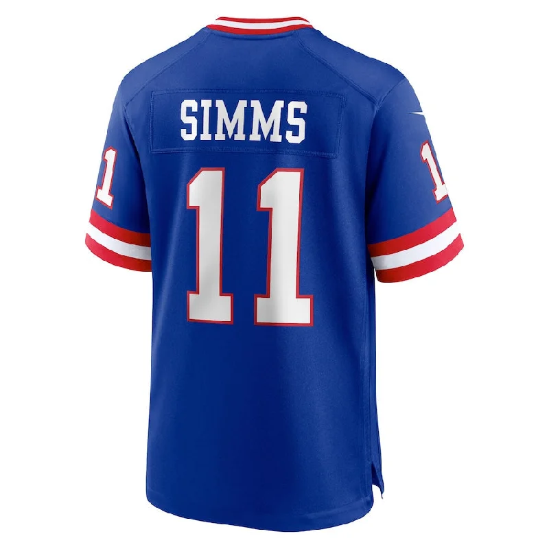 NY.Giants #11 Phil Simms Royal Classic Retired Player Game Jersey Stitched American Football Jerseys