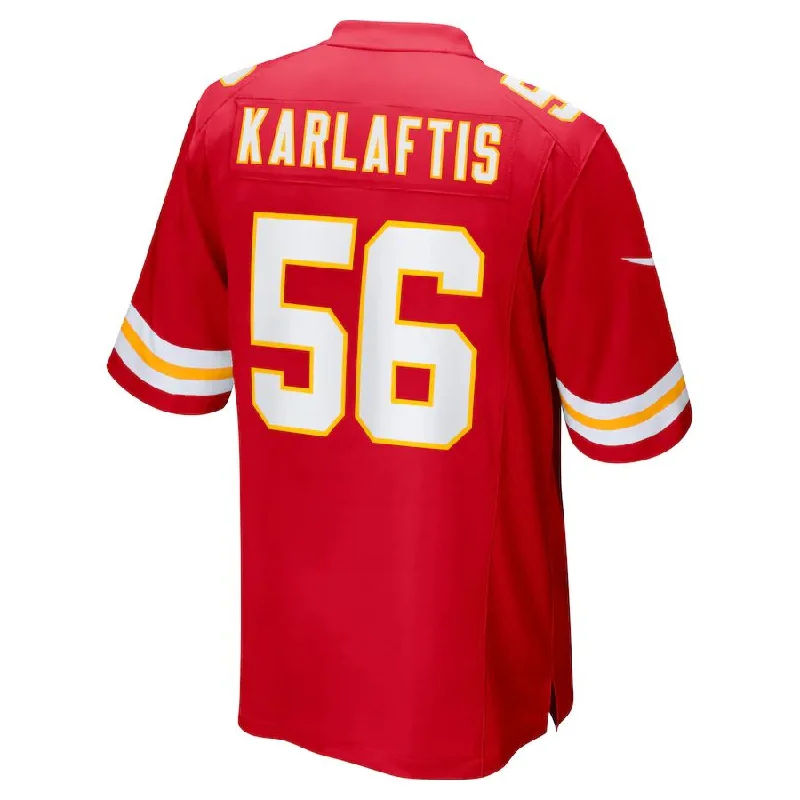 KC.Chiefs #56 George Karlaftis Red 2022 Draft First Round Pick Player Game Jersey Stitched American Football Jerseys