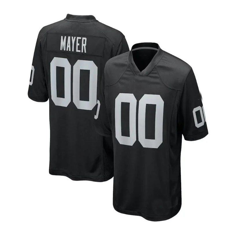 LV. Raiders #00 Michael Mayer 2023 Draft Pick Game Jersey - Black Stitched American Football Jerseys