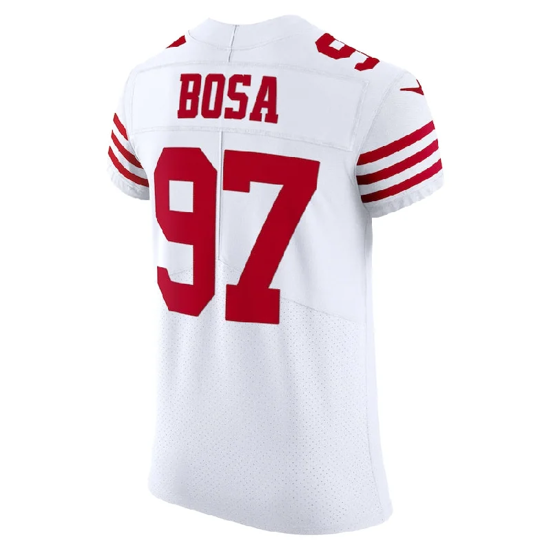 SF.49ers #97 Nick Bosa  White Vapor Elite Jersey Stitched American Football Jerseys