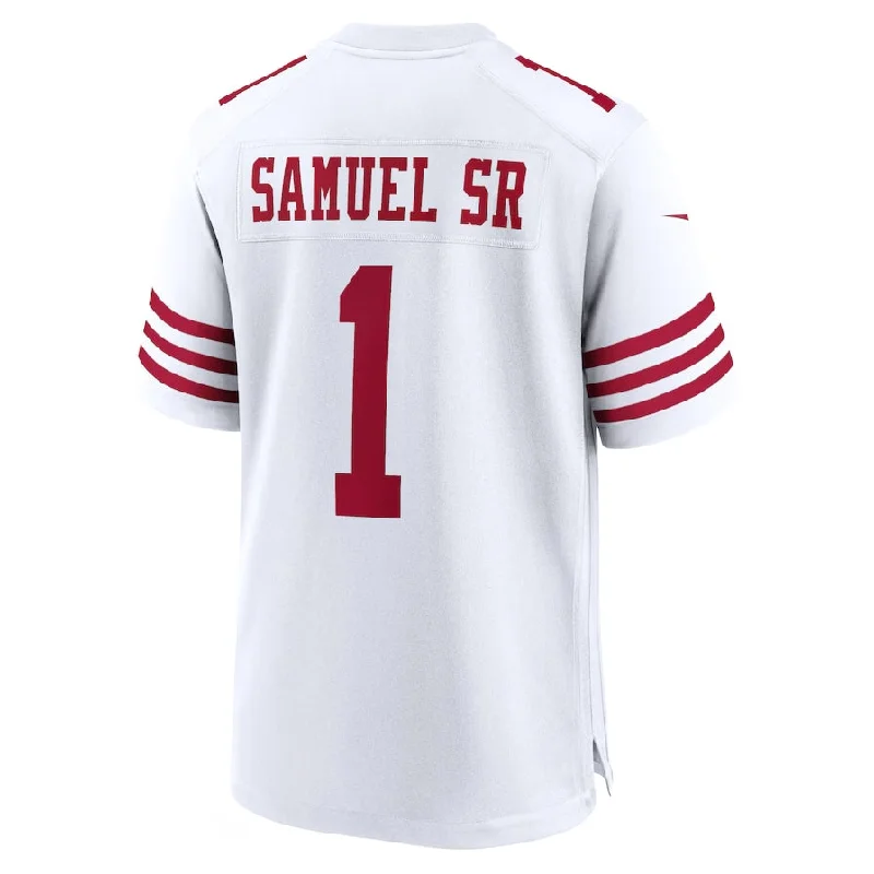 SF. 49ers #1 Deebo Samuel Game Player Jersey - White American Football Jersey