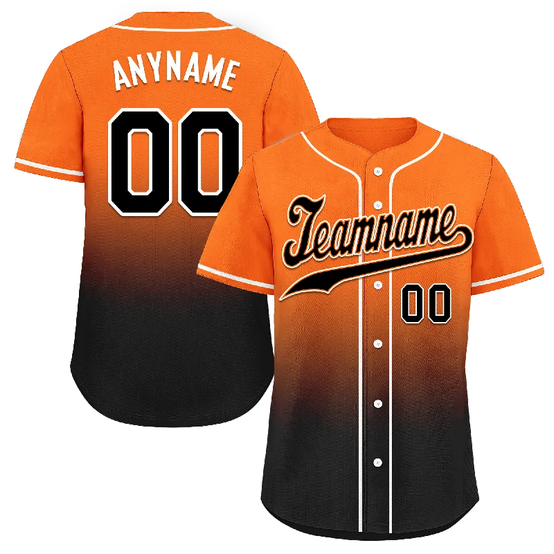 Custom Orange Black Fade Fashion Personalized Authentic Baseball Jersey BSBJ01-D0a70c7