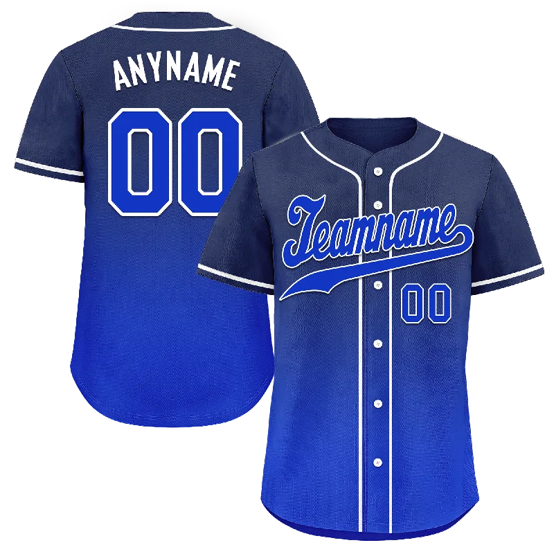 Custom Blue Fade Fashion Personalized Authentic Baseball Jersey BSBJ01-D0a70ed