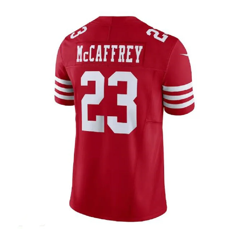 SF. 49ers #23 Christian McCaffrey Vapor F.U.S.E. Limited Jersey - Scarlet Stitched American Football Jersey