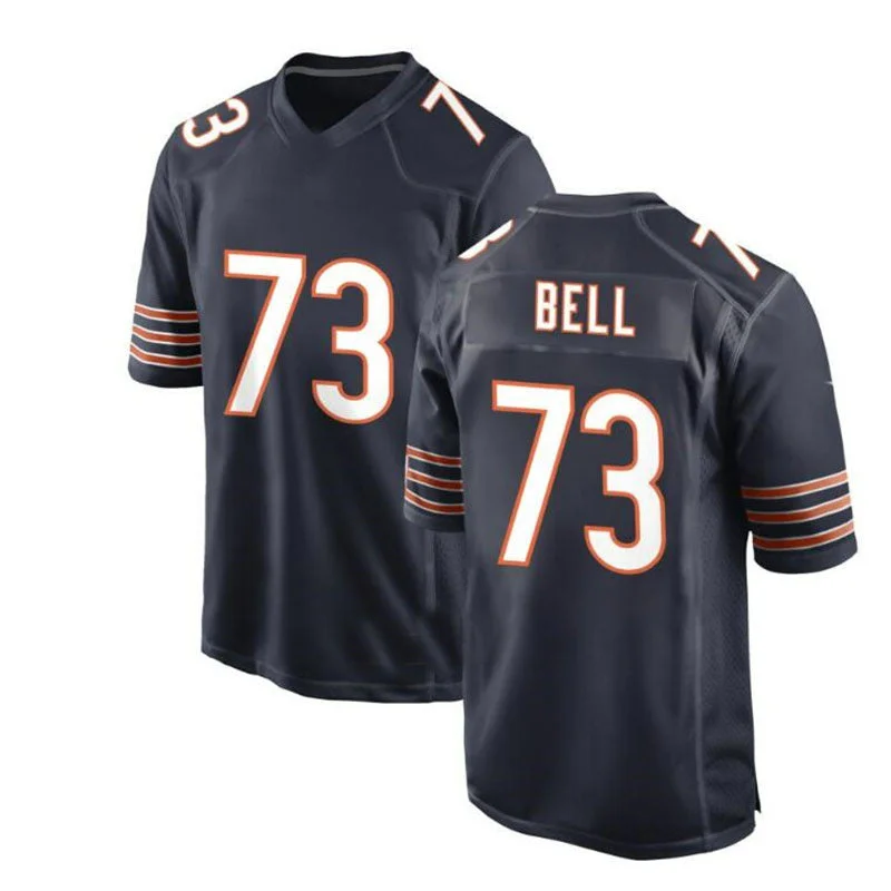 C. Bears #73 Travis Bell Game Jersey - Navy Stitched American Football Jerseys