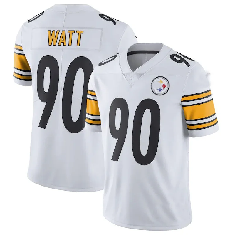 P.Steelers #90 T.J. Watt White Vapor Untouchable Limited Jersey Stitched American Football Jerseys