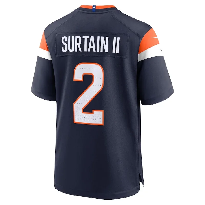 D.Broncos #2 Patrick Surtain II Alternate Game Jersey - Navy Stitched American Football Jerseys