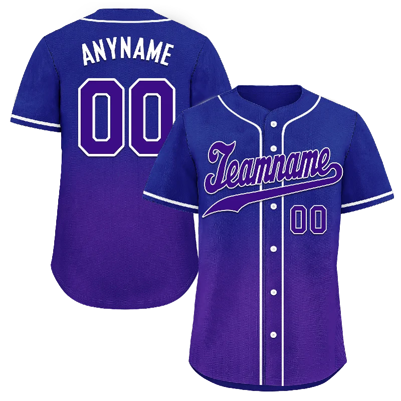 Custom Blue Purple Fade Fashion Personalized Authentic Baseball Jersey BSBJ01-D0a70ea