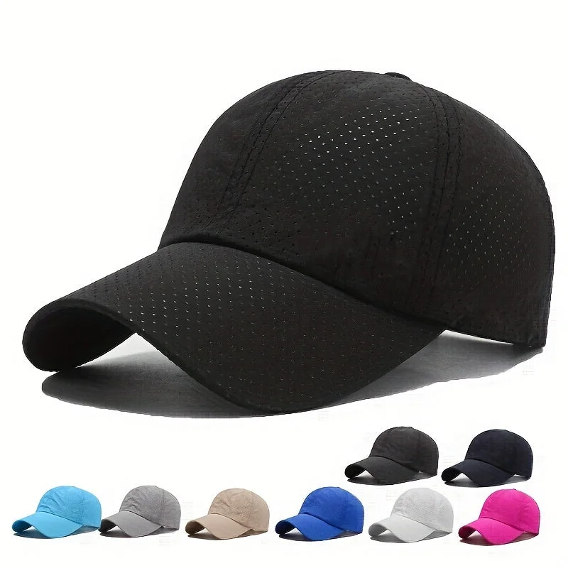 1pc Quick-Drying UV-Resistant Mesh Baseball Cap For Outdoor Activities