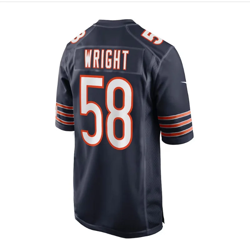 C. Bears #58 Darnell Wright 2023 Draft First Round Pick Game Jersey - Navy Stitched American Football Jerseys