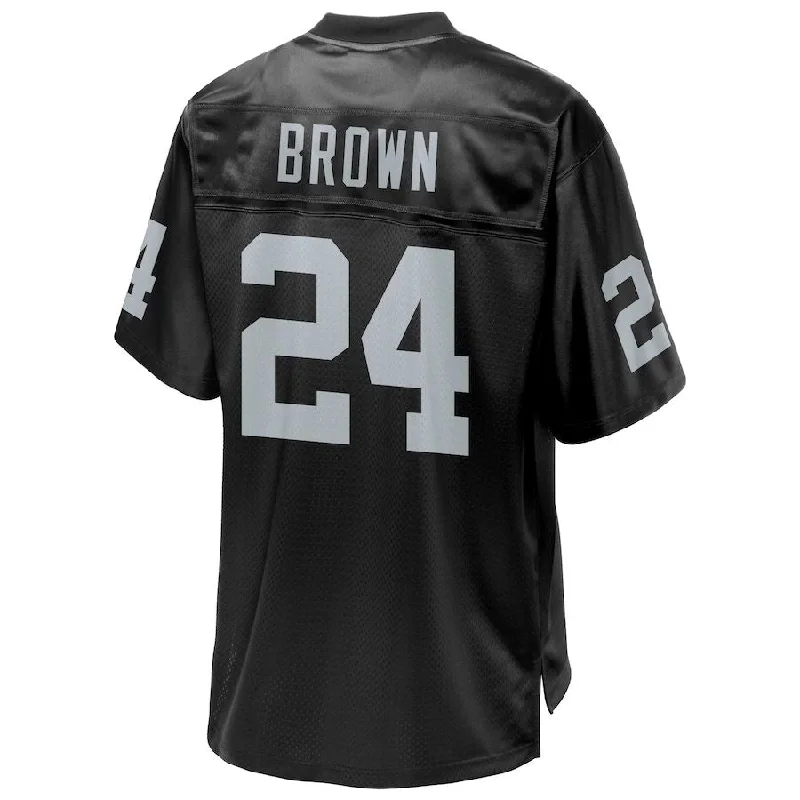 LV. Raiders #24 Willie Brown Pro Line Black Retired Player Jersey Stitched American Football Jerseys