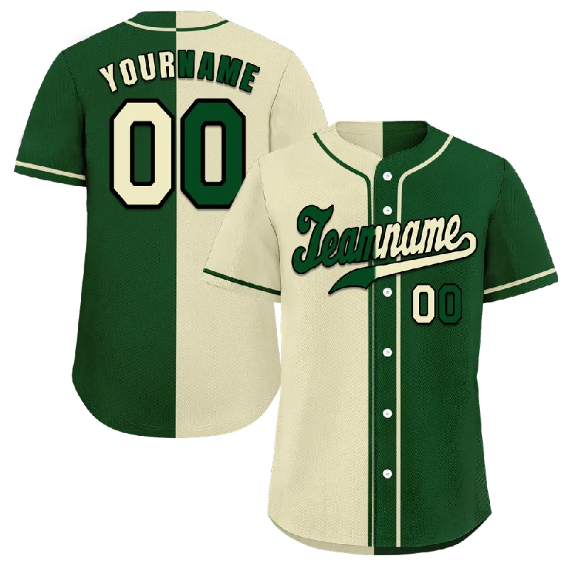 Custom White Green Gradient Fashion Green Authentic Baseball Jersey