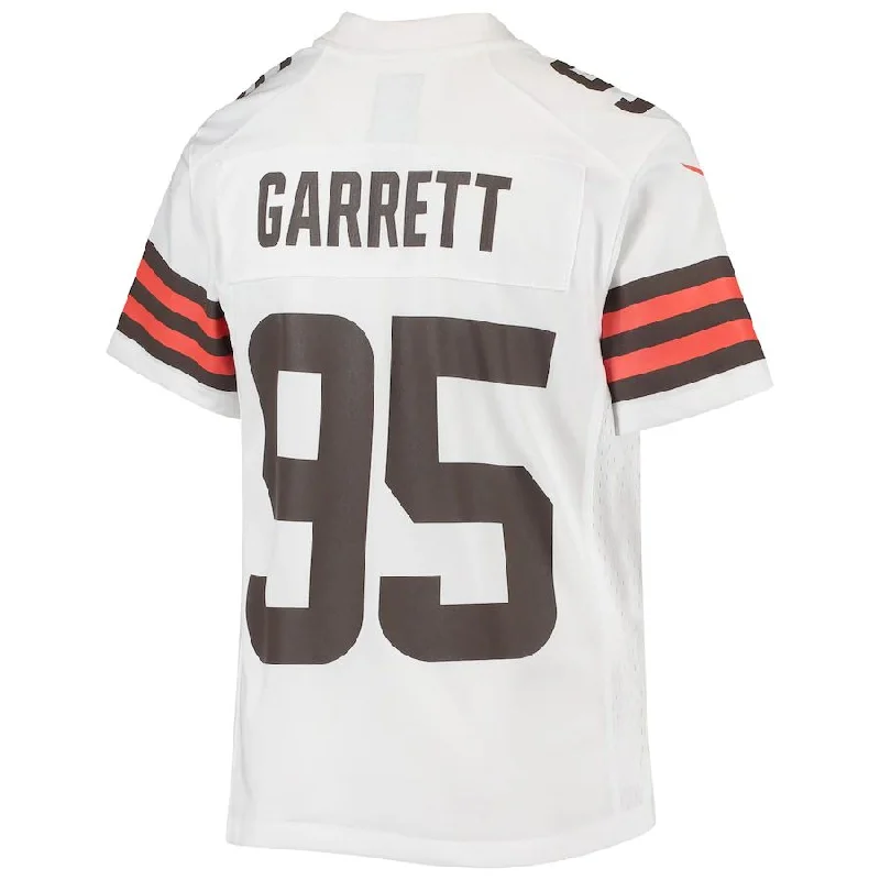 C.Browns #95 Myles Garrett White Game Jersey Stitched American Football Jerseys