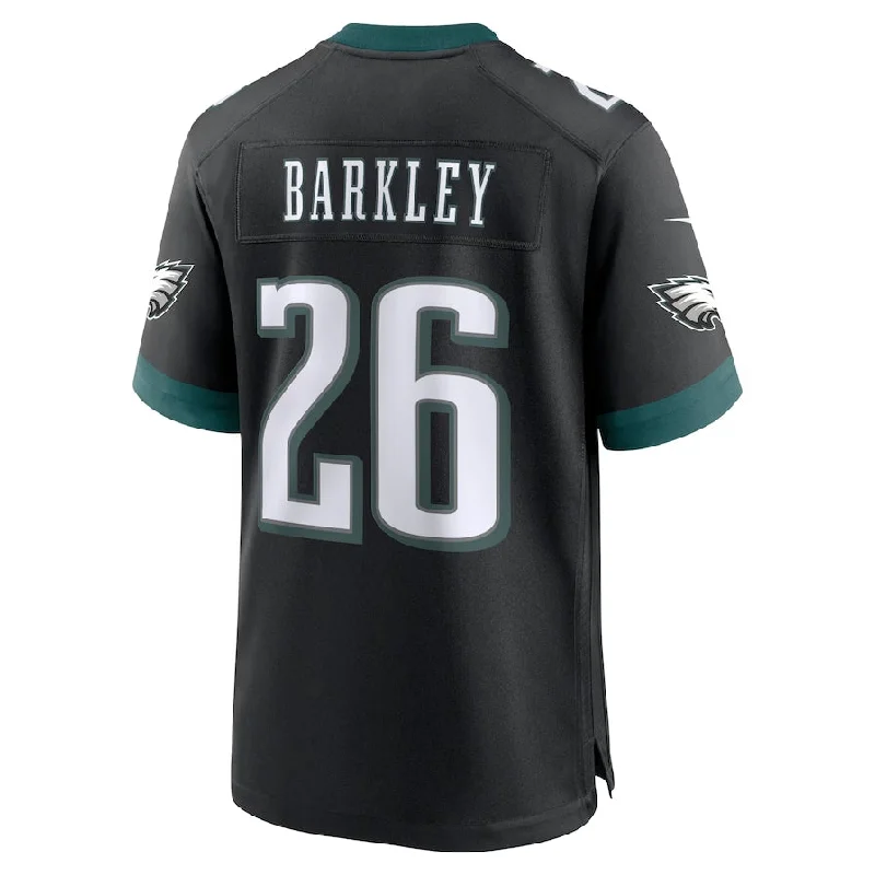 P.Eagles #26 Saquon Barkley Alternate Game Jersey - Black American Football Jerseys