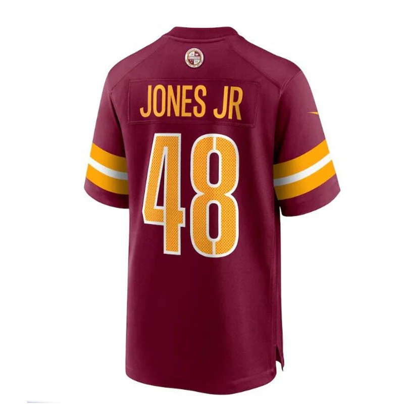 W.Commanders #48 Andre Jones Jr. Team Game Jersey - Burgundy Stitched American Football Jerseys