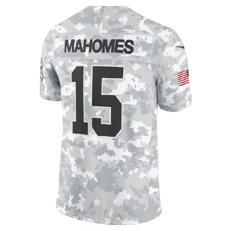 KC.Chiefs #15 Patrick Mahomes Arctic Camo 2024 Salute to Service Limited Stitched American Football Jerseys