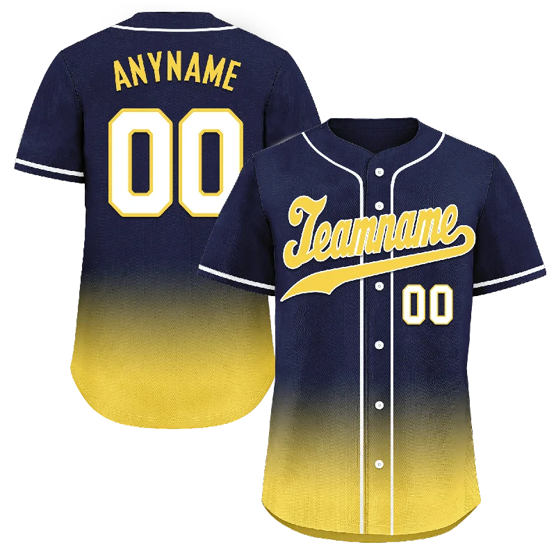 Custom Blue Yellow Fade Fashion Personalized Authentic Baseball Jersey BSBJ01-D0a70e9