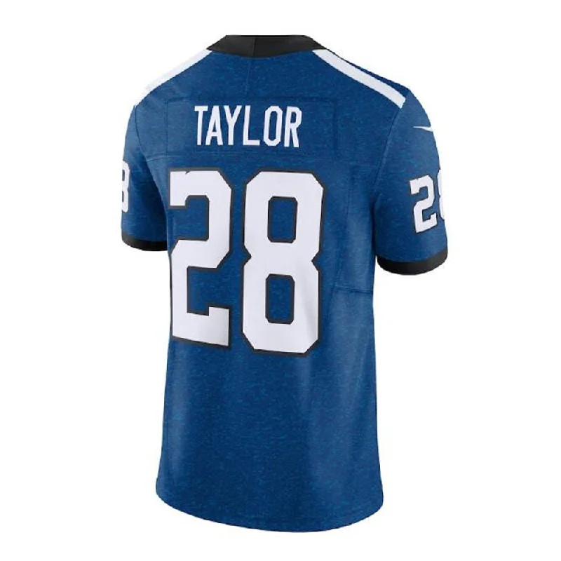 IN.Colts #28 Jonathan Taylor Indiana Nights Alternate Vapor F.U.S.E. Limited Jersey - Royal Stitched American Football Jerseys