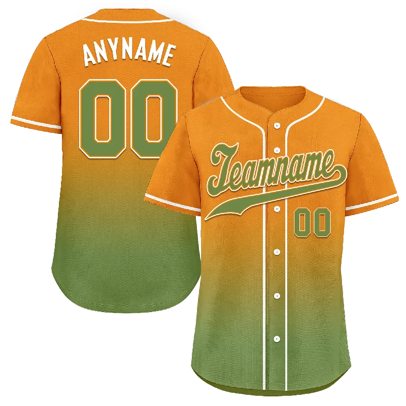 Custom Orange Green Fade Fashion Personalized Authentic Baseball Jersey BSBJ01-D0a70b9